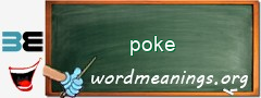 WordMeaning blackboard for poke